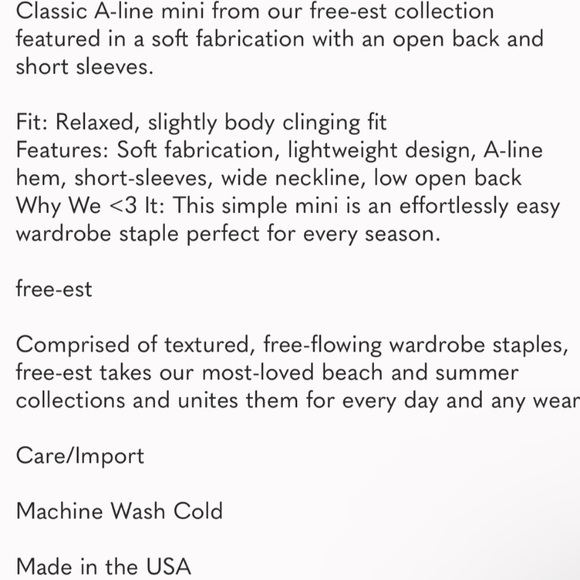 Free People Rosalia Low Back Mini - Picture 5 of 5